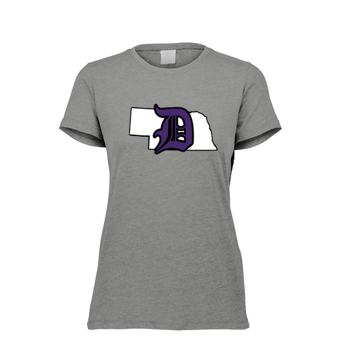 [FTSCUBGY-FAXS-LOGO1] Decker Women's Tri-Blend T-Shirt - Short Sleeve (Female Adult XS, Gray, Logo 1)