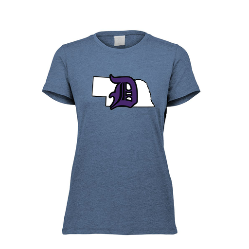 [FTSCUBNV-FAXS-LOGO1] Decker Women's Tri-Blend T-Shirt - Short Sleeve (Female Adult XS, Navy, Logo 1)