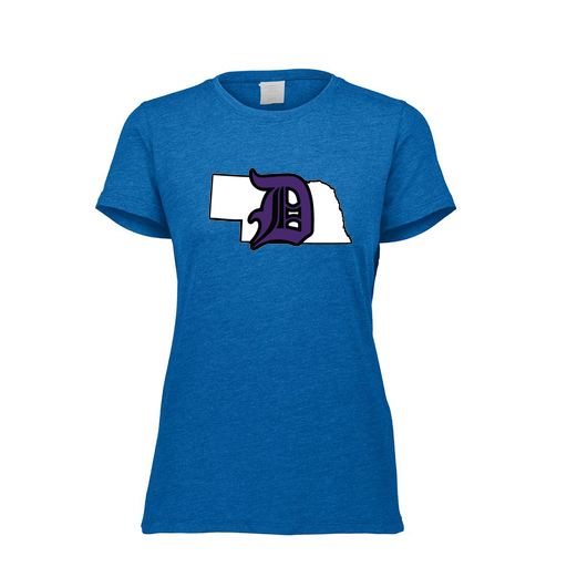 [FTSCUBRY-FAXS-LOGO1] Decker Women's Tri-Blend T-Shirt - Short Sleeve (Female Adult XS, Royal, Logo 1)