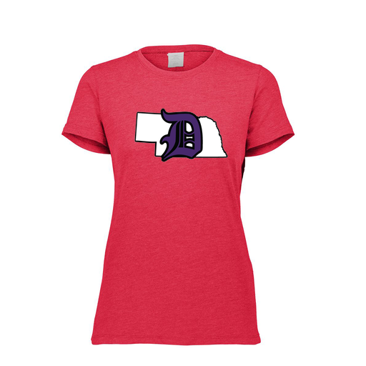 [FTSCUBRD-FAXS-LOGO1] Decker Women's Tri-Blend T-Shirt - Short Sleeve (Female Adult XS, Red, Logo 1)