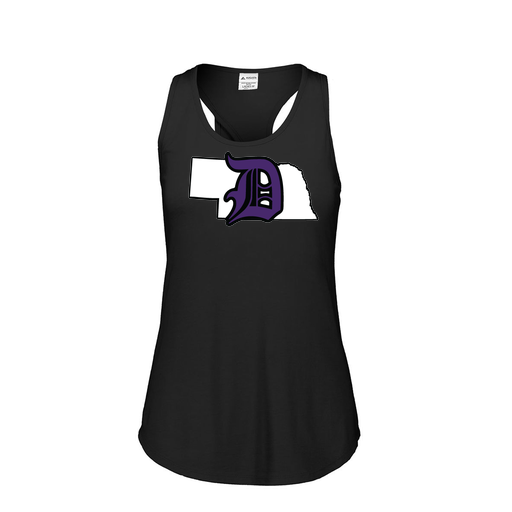 [3078.K94.S-LOGO1] Ladies Tri Blend Tank Top (Female Adult S, Black, Logo 1)