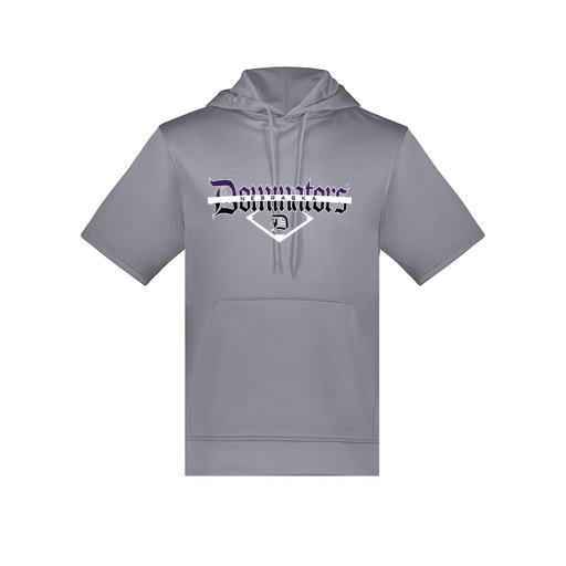 [6871.059.S-LOGO3] Men's Dri Fit Short Sleeve Hoodie (Adult S, Gray, Logo 3)