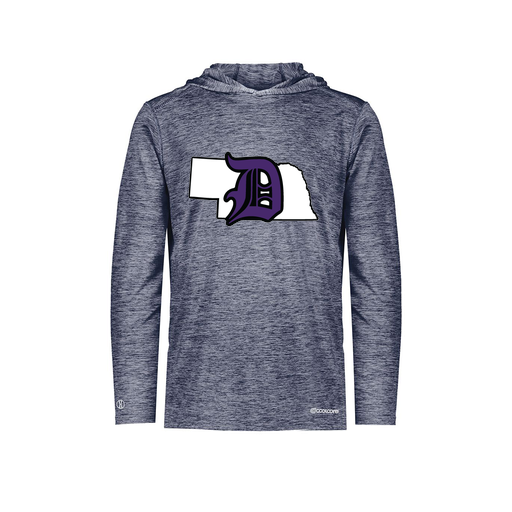 [FOLHCGNV-AS-LOGO1] Decker Men's Charge Hoodie (Adult S, Navy, Logo 1)