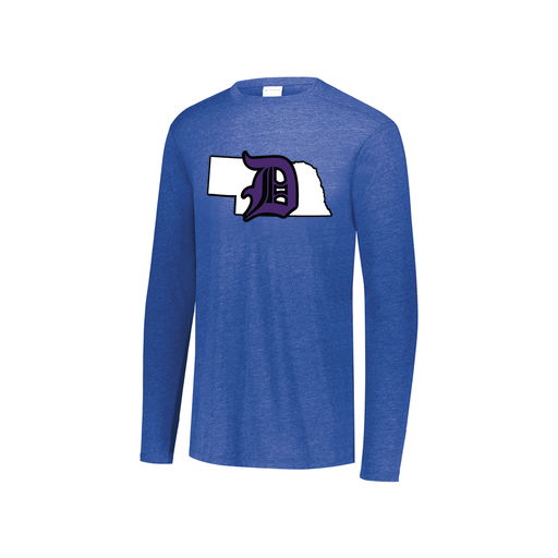 [3076.U55.S-LOGO1] Youth LS Ultra-blend T-Shirt (Youth S, Royal, Logo 1)