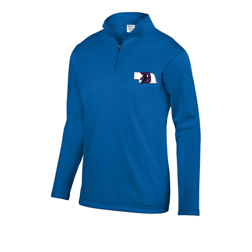 [FOLQFFRY-YS-LOGO1] Decker Youth FlexFleece 1/4 Zip (Youth S, Royal, Logo 1)