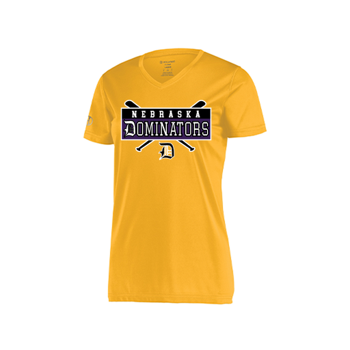 [222820.023.S-LOGO2] Ladies Movement Dri Fit Shirt (Female Adult S, Athletic Gold, Logo 2)