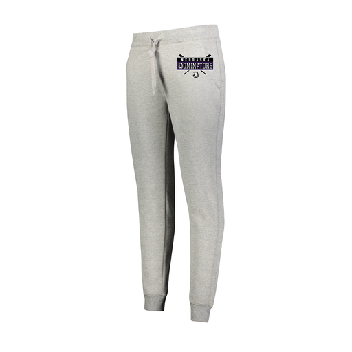 [229748.017.XS-LOGO2] Ladies 60/40 Fleece Jogger (Female Adult XS, Silver, Logo 2)