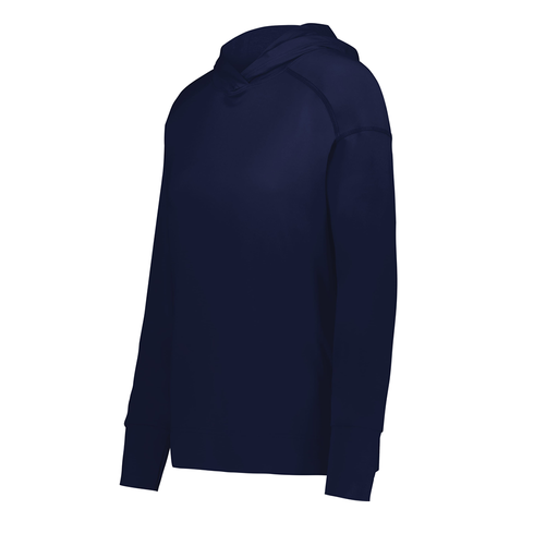 [222798-NVY-FAXS-LOGO5] Ladies Ventura Thin Knit Hoodie (Female Adult XS, Navy, Logo 2)